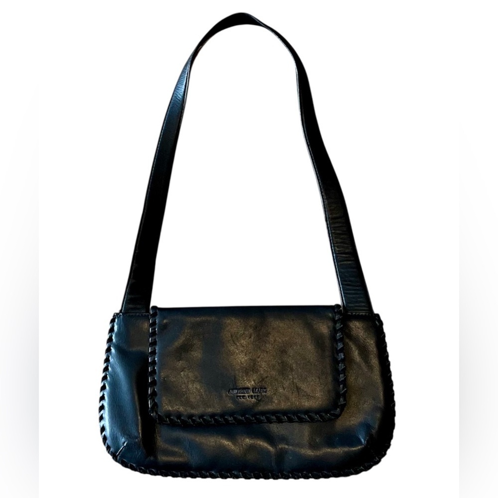Andrew Marc Black Leather Shoulder Bag